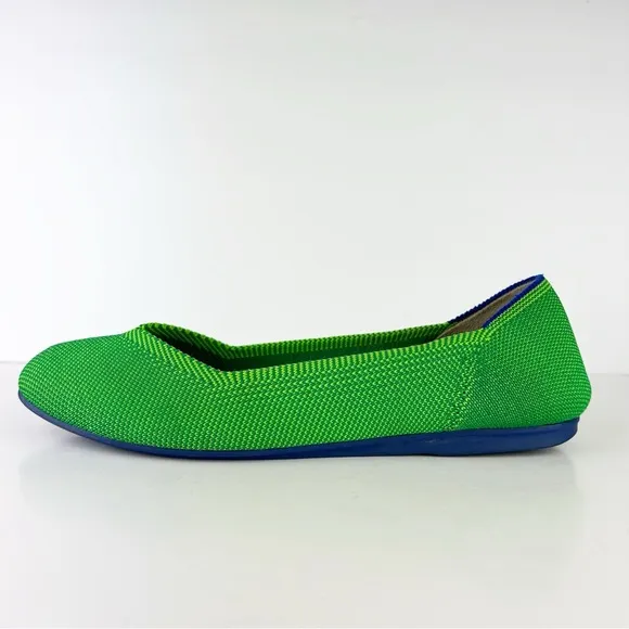 Rothy’s RARE RETIRED Kelly Green Jelly Bean Round Toe Loafers Flats