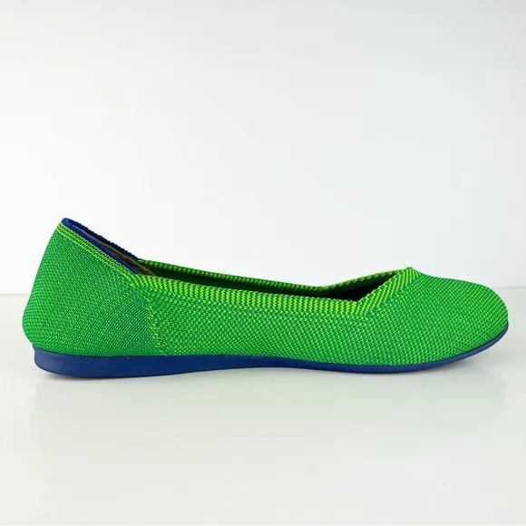 Rothy’s RARE RETIRED Kelly Green Jelly Bean Round Toe Loafers Flats