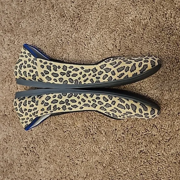Rothy’s RETIRED Leopard Spotted Round Toe Flats, Size 8.5