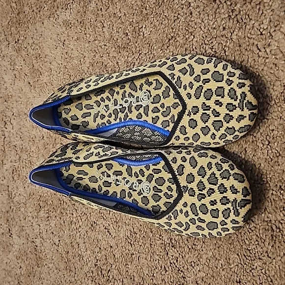 Rothy’s RETIRED Leopard Spotted Round Toe Flats, Size 8.5