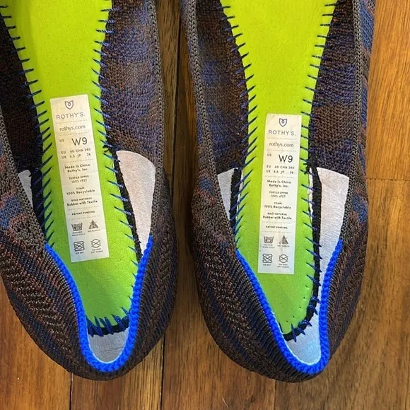 Rothy’s sapphire zebra flats