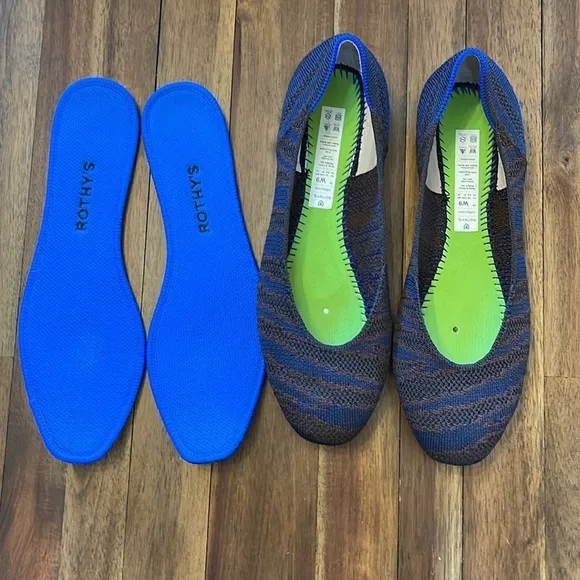 Rothy’s sapphire zebra flats