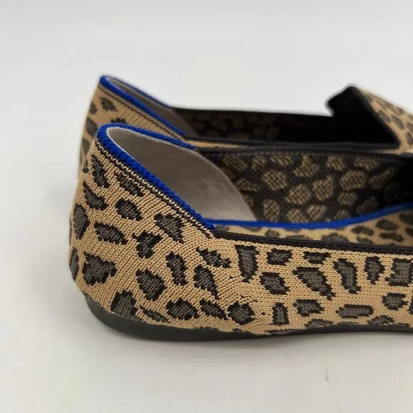 Rothy's Tan Black Cheetah Print Flats | Size 7.5