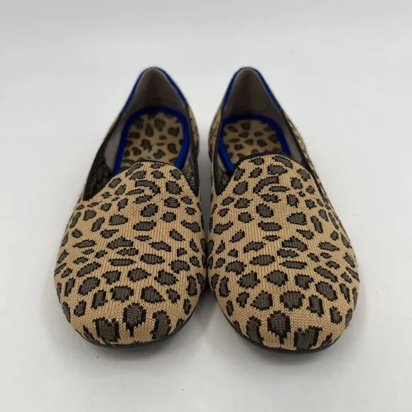 Rothy's Tan Black Cheetah Print Flats | Size 7.5