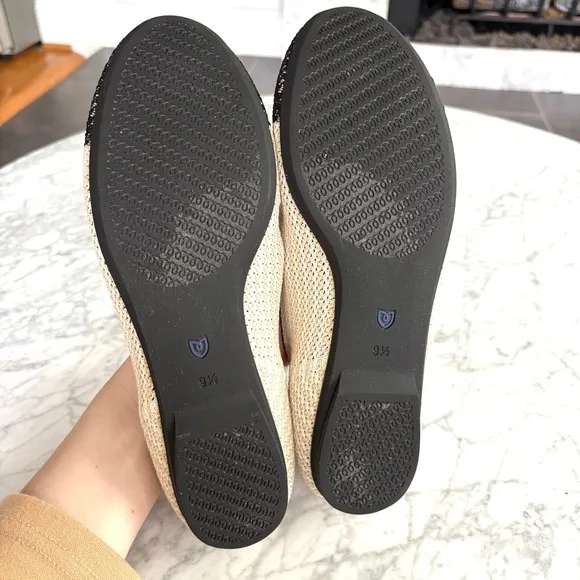 Rothy’s The Ballet Flat Bow In Coco With In Love Insole Comfort Classic Size 9.5
