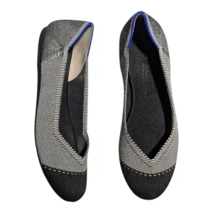 Rothy's The Flat Grey Mist Captoe Round Toe Washable Knit Ballet Flats Sz 8