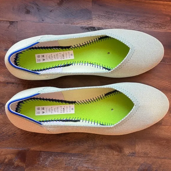Rothy's The Flat in Mint Green Women's 10.5 MISSING INSOLES Excellent Condition