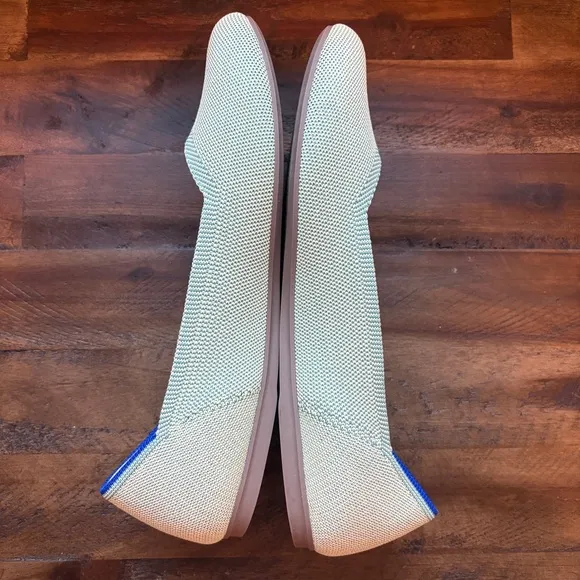 Rothy's The Flat in Mint Green Women's 10.5 MISSING INSOLES Excellent Condition