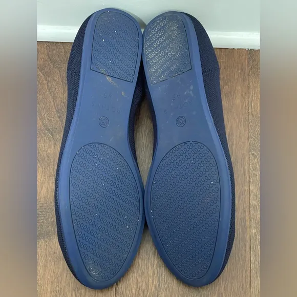 Rothy’s The Flat Navy Blue Round Toe Knit Flats Size 9.5