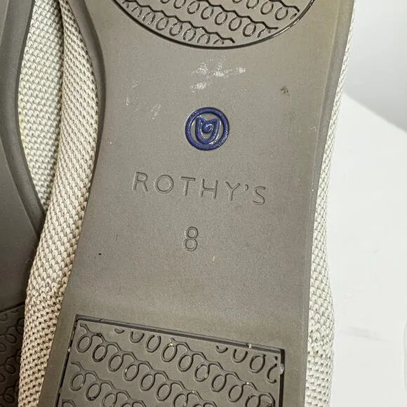 Rothy's The Flat Round Toe Ballet Flat Shoes -Retired Flax Birdseye-Women's Sz 8