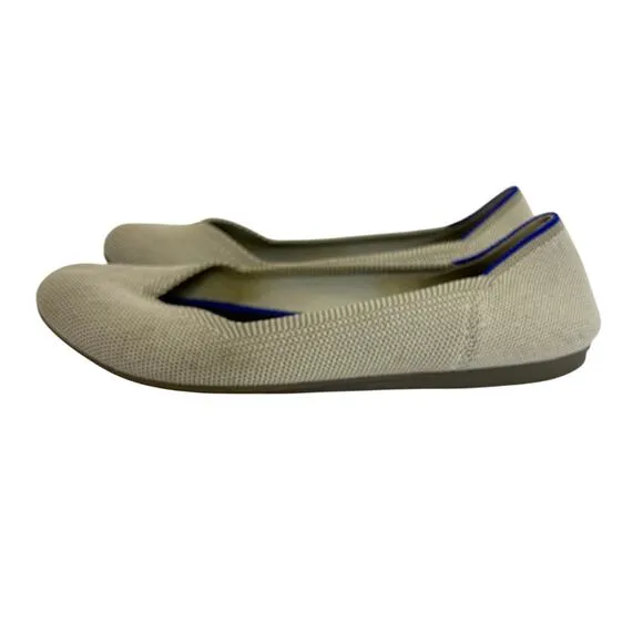 Rothy's The Flat Round Toe Ballet Flat Shoes -Retired Flax Birdseye-Women's Sz 8
