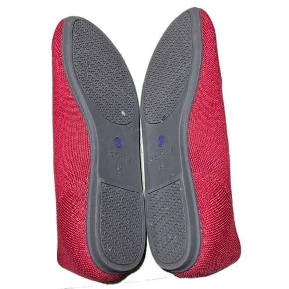 Rothy’s The Flat Round Toe Ballet Flats‎ Red Size 6.5