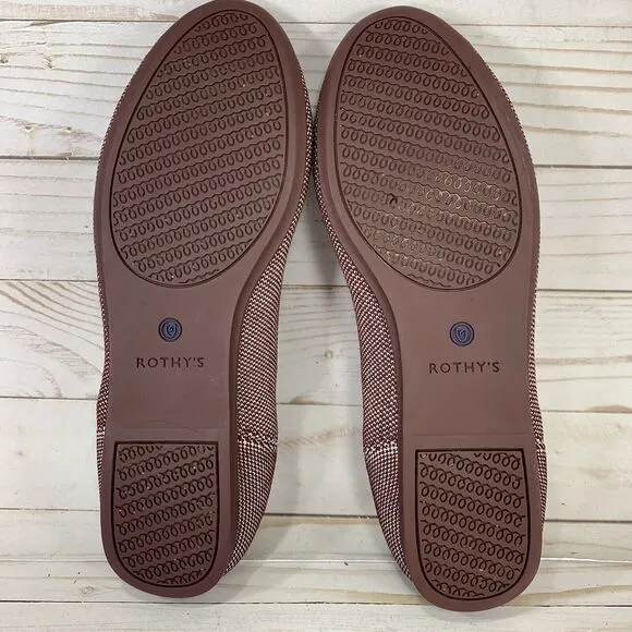 Rothy's The Flats Round Toe Plum Birdseye Women Size 8.5 Retired Slip On