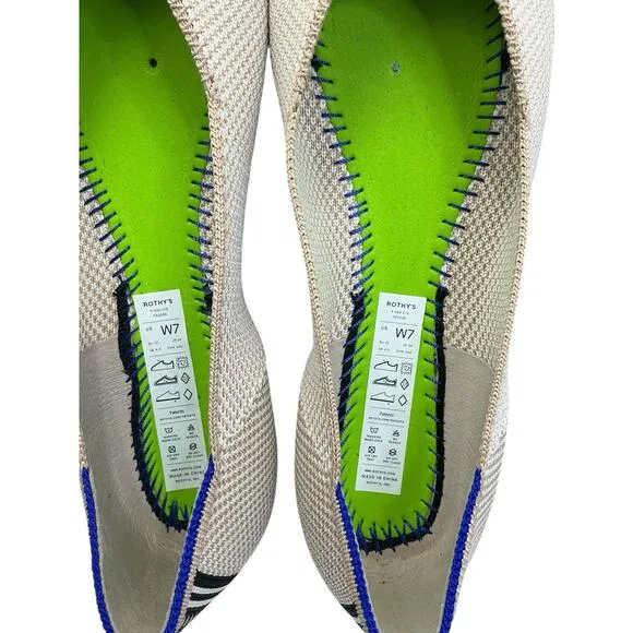 Rothy’s The Loafer Camel Captoe Women’s Size 7 Multicolored