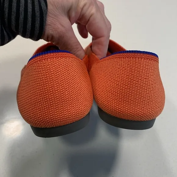 Rothy’s | The OG Point Flats In Persimmon Orange Size 9.5