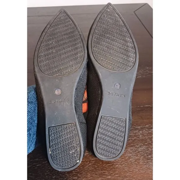 Rothy's The Point II Black Knit Women's Flats Size 9.5
