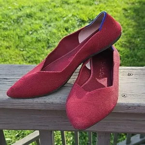 Rothy's The Point Maroon flats size 10.5