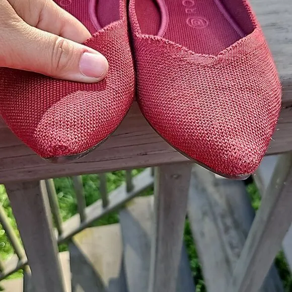 Rothy's The Point Maroon flats size 10.5
