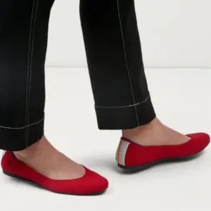 Rothy’s The Square Cardinal Red Flats Size 8.5