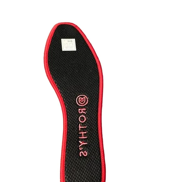 Rothy's The Square Cardinal Red Knit Fabric Ballet Flats Retired Pattern, Sz 8W
