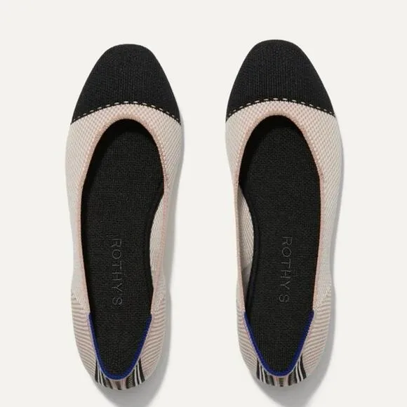 Rothy’s The Square flats in tuxedo 6.5