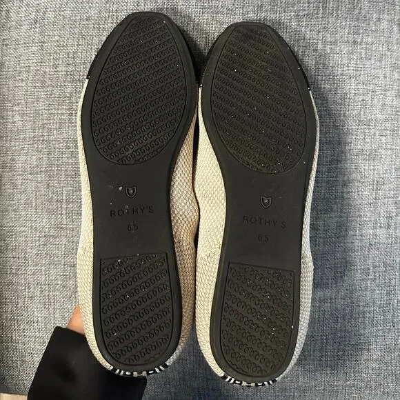Rothy’s The Square flats in tuxedo 6.5