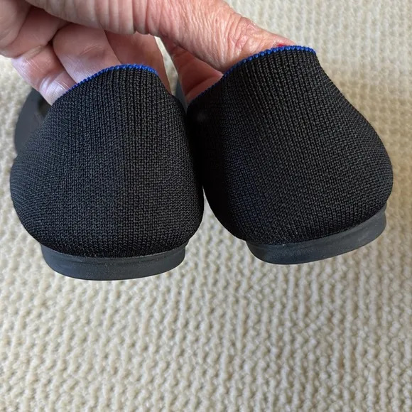 Rothy’s The Square Toe Flats Black Size 10.5