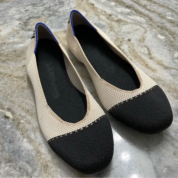 ROTHY’S THE SQUARE TUXEDO Flats Women’s 8