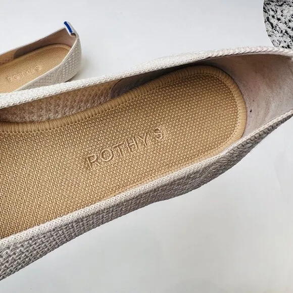 Rothy’s the square wrap flats, beige