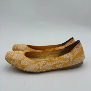 Rothy’s Women’s 6 Yellow White Square Toe Daisy Slip On Flats Retired