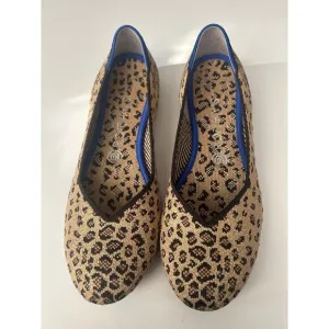 Rothy's Women's Round Toe Knit Ballet Flats Leopard Animal Print  size 8.5