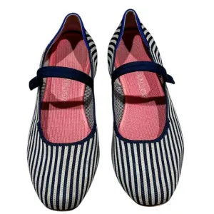 Rothy’s The Square Mary Jane Sailor Pin Stripe Flats Size 6.5 Women’s Authentic
