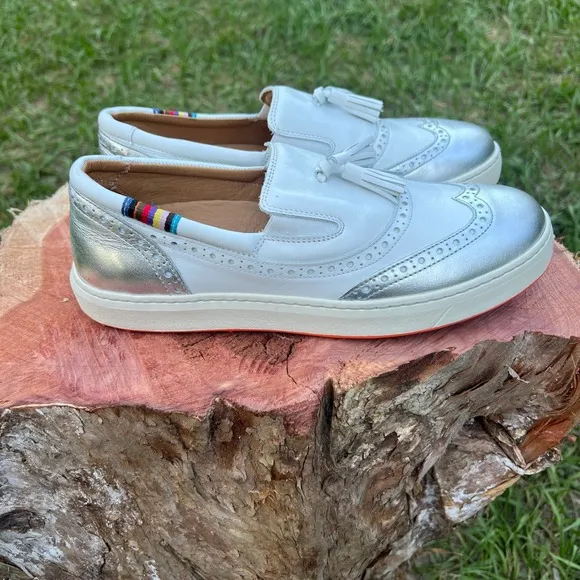 Royal Albatross Grace Slip-on Wingtip Spikeless Golf Shoe Handmade Portugal Sz 8