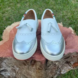 Royal Albatross Grace Slip-on Wingtip Spikeless Golf Shoe Handmade Portugal Sz 8
