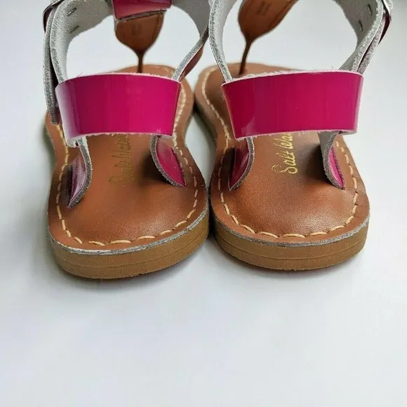 Salt Water 13 Girls Pink Thong Sandals Magenta Patent Leather