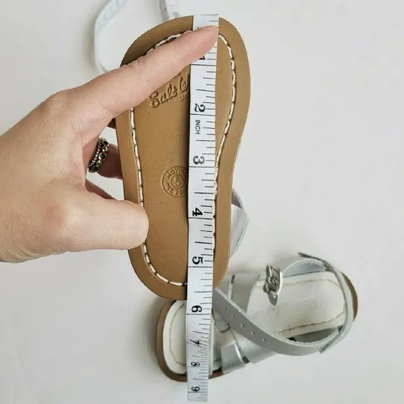 Salt Water Sandals Silver Leather NEW 5