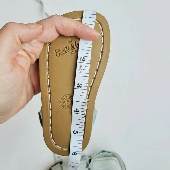 Salt Water Silver Sandals NEW 6 Leather