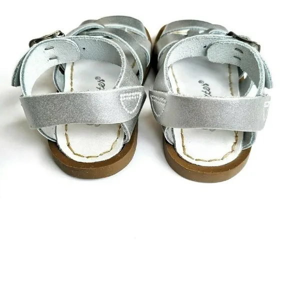 Salt Water Silver Sandals NEW 6 Leather