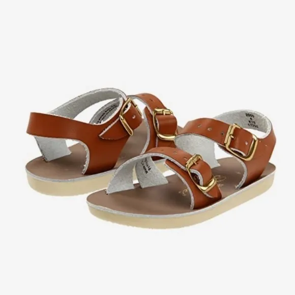 Saltwater hoy brown sandals 6 toddler