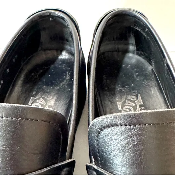 Salvatore Ferragamo Black Leather Loafers Mens 8.5 D Gancini Bit Italy Classic