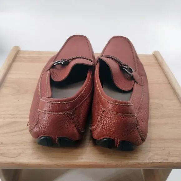 Salvatore Ferragamo Men's Front Gancini Leather Loafer Tan 8 E