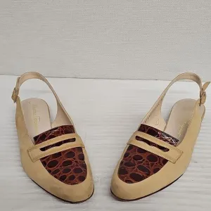 SALVATORE FERRAGAMO SLINGBACK FLATS BFPM-02-094