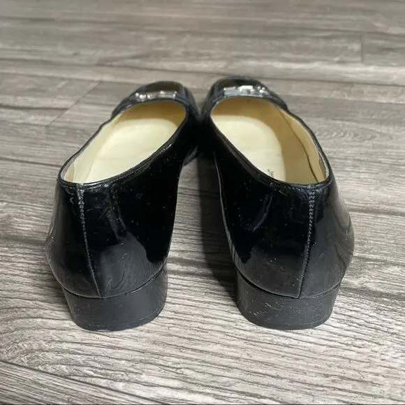 SALVATORE FERRAGAMO vintage Patent Leather Horsebit Flats