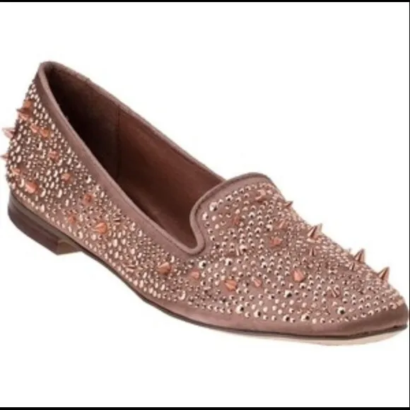 Sam Edelman Adena Studded Loafers 8.5 Rose Gold