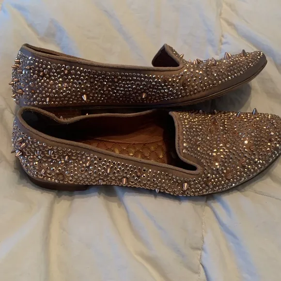 Sam Edelman Adena Studded Loafers 8.5 Rose Gold