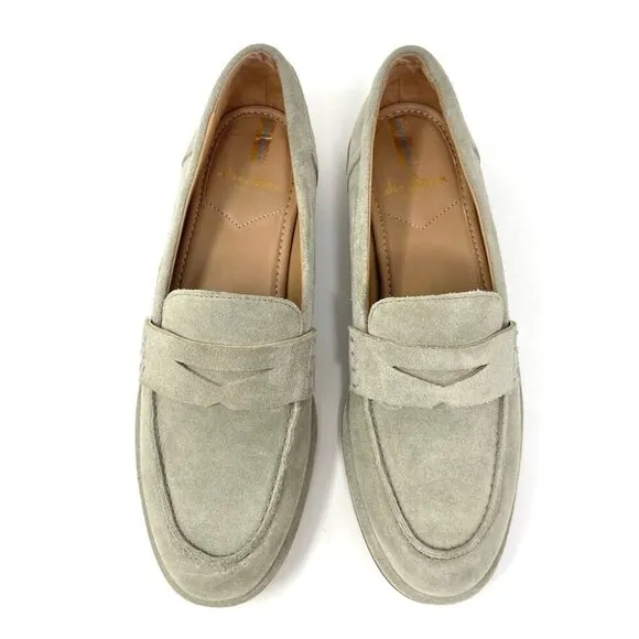 Sam Edelman Birch Suede Loafers in Light Sage Green Size 6.5