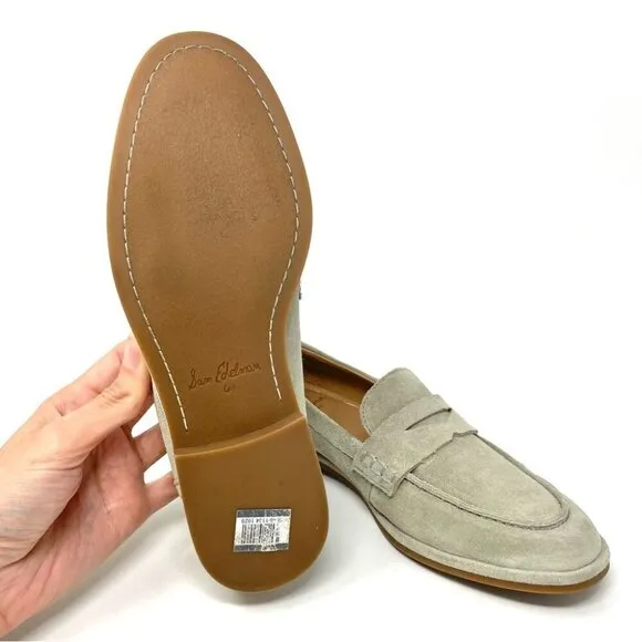 Sam Edelman Birch Suede Loafers in Light Sage Green Size 6.5