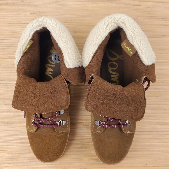 Sam Edelman Franc Toffee Faux Suede High Top Snow Boots Size 9.5