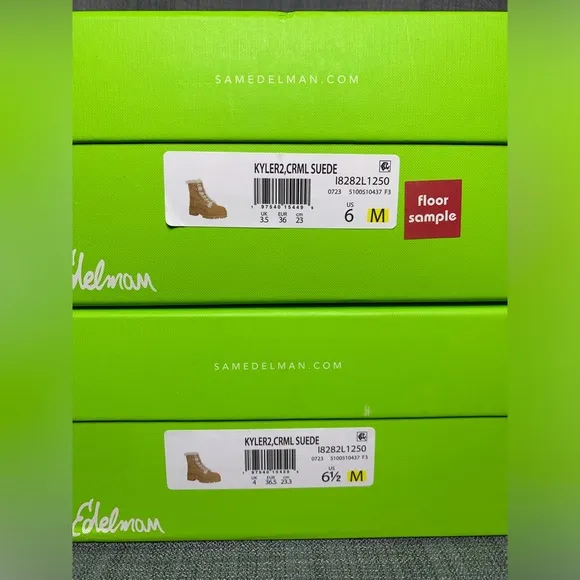 Sam Edelman Kyler 2 Caramel Suede Faux Shearling Combat Boots