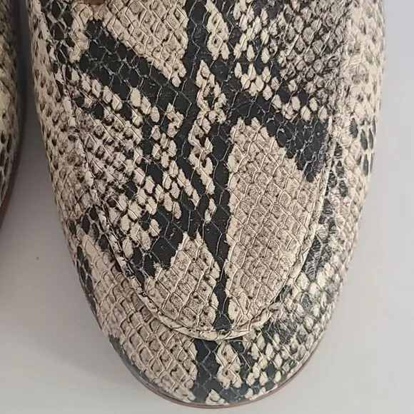 Sam Edelman Laurna Multi Pacific Snake Print Flats Mules Leather 7.5 Wide
